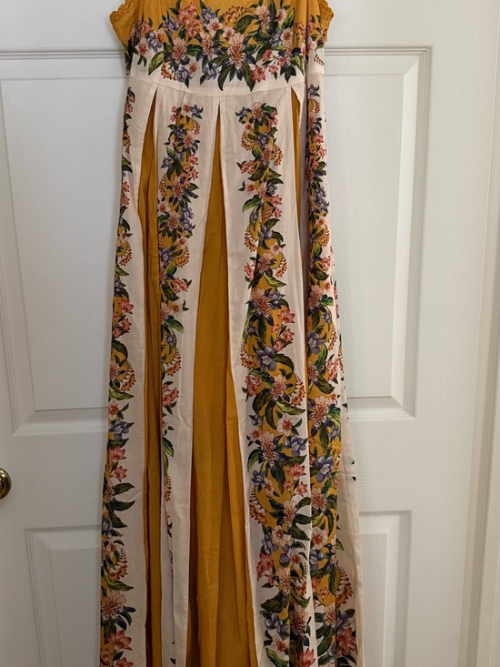FARM Rio Dresses & Skirts - FARM Rio Mustard and Cream Floral Maxi Dress
